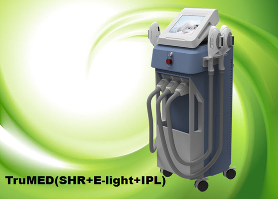 E-luz vertical 3Handles TruMED de la máquina del retiro del pelo del IPL SHR (SHR+IPL+Nd: Yag)